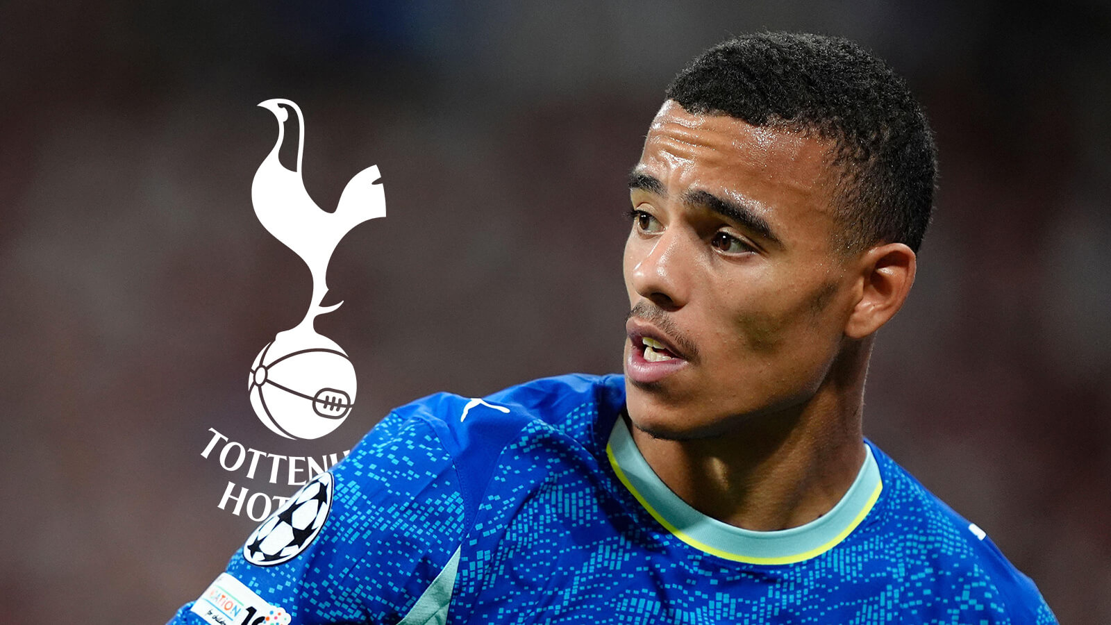 Man Utd set for £44m windfall as Tottenham want stunning PL return for Mason Greenwood 1 F365 Mason Greenwood of Olympique with Spurs badge 1