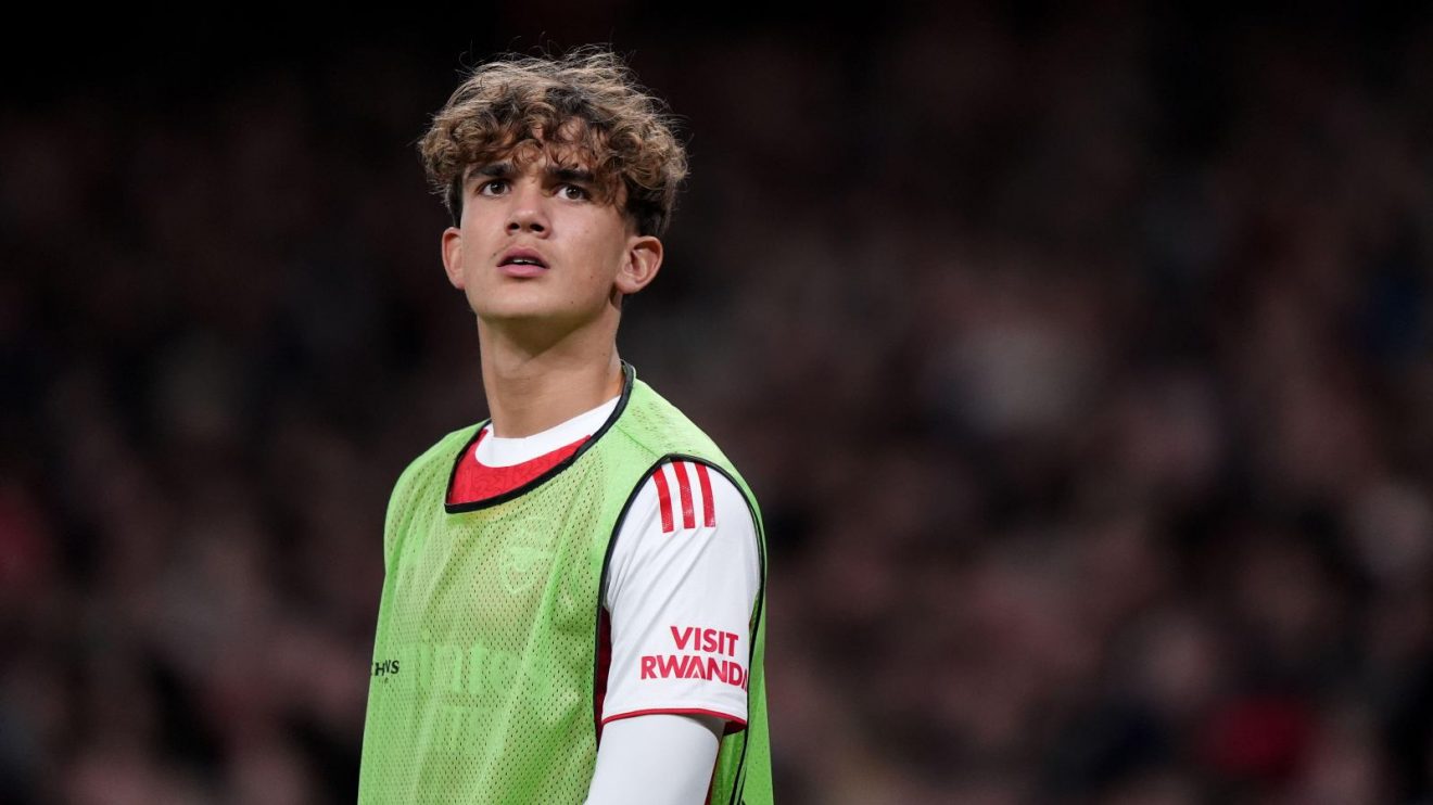 Arsenal wonderkid Max Dowman during a warm-up
