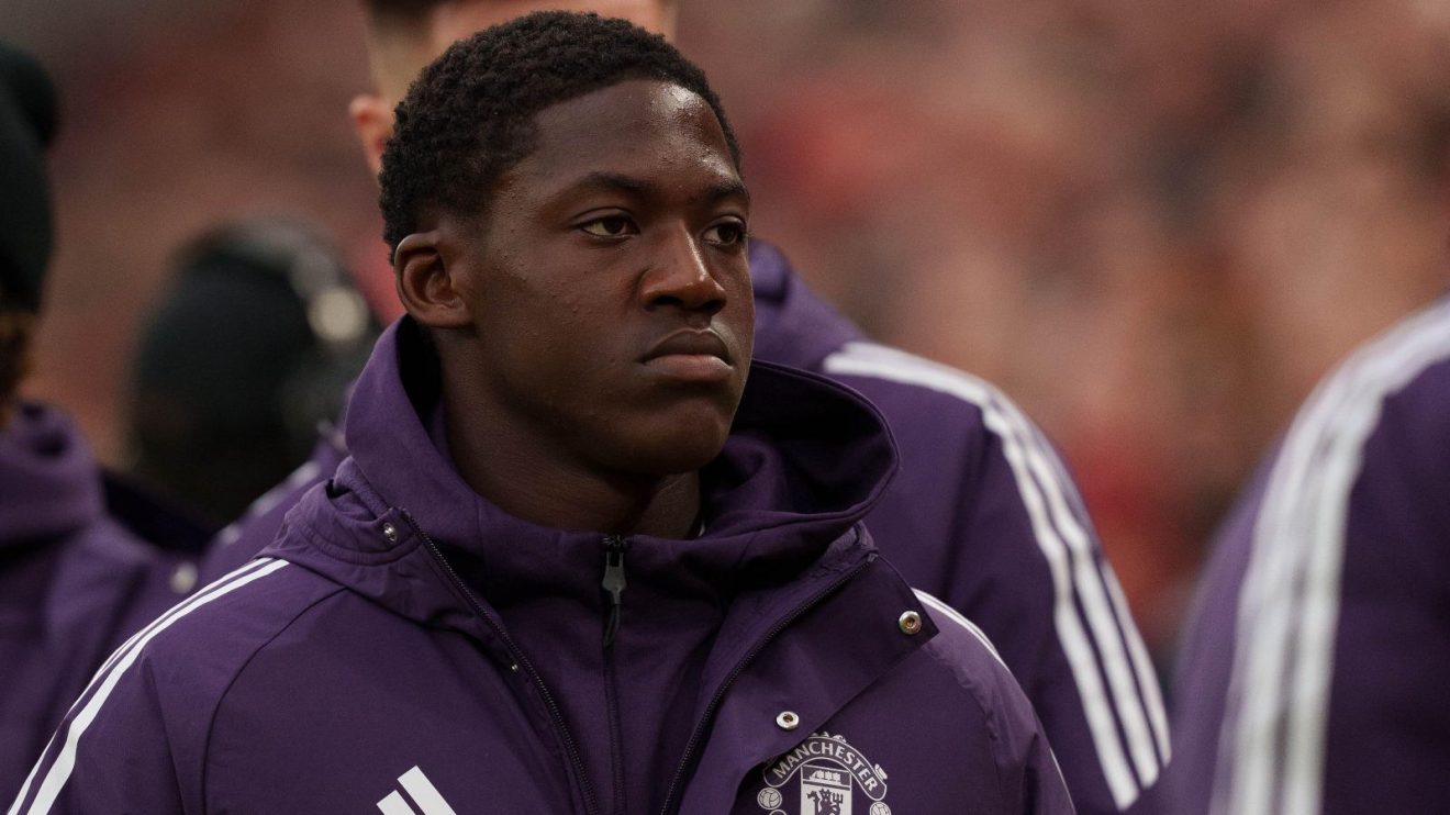 Manchester United midfielder Kobbie Mainoo