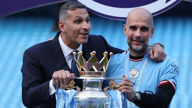 Khaldoon Al Mubarak and Pep Guardiola