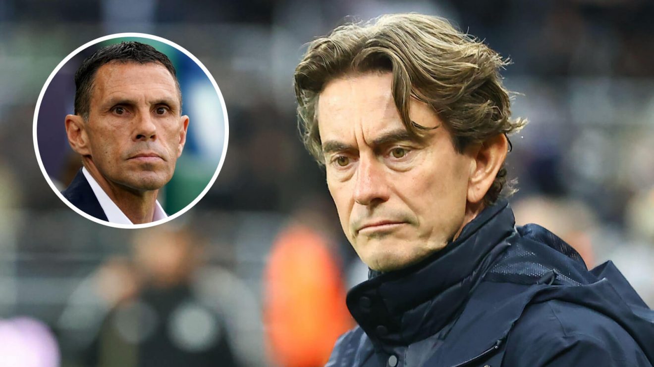 Former Tottenham midfielder Gus Poyet and Thomas Frank