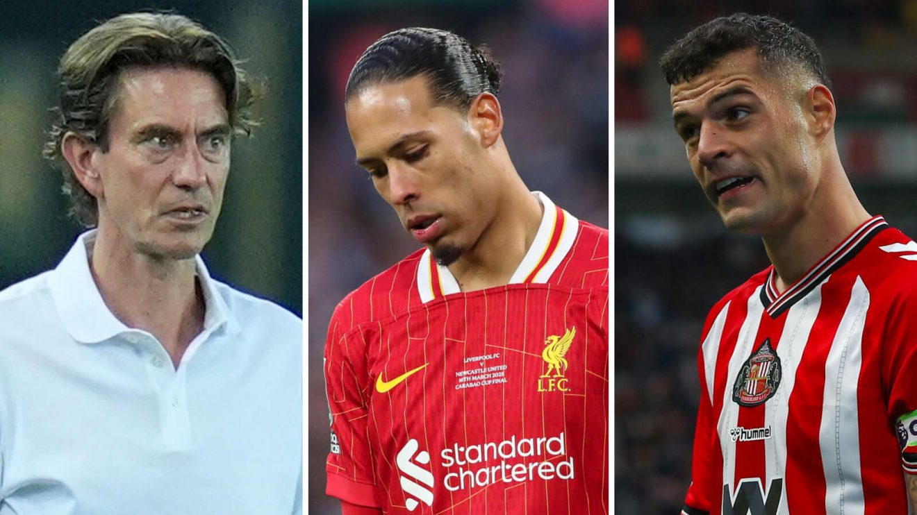 Thomas Frank, Virgil van Dijk and Granit Xhaka.