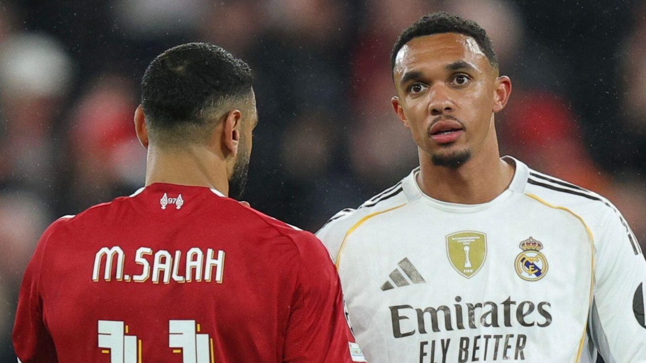 Trent Alexander-Arnold with Mo Salah