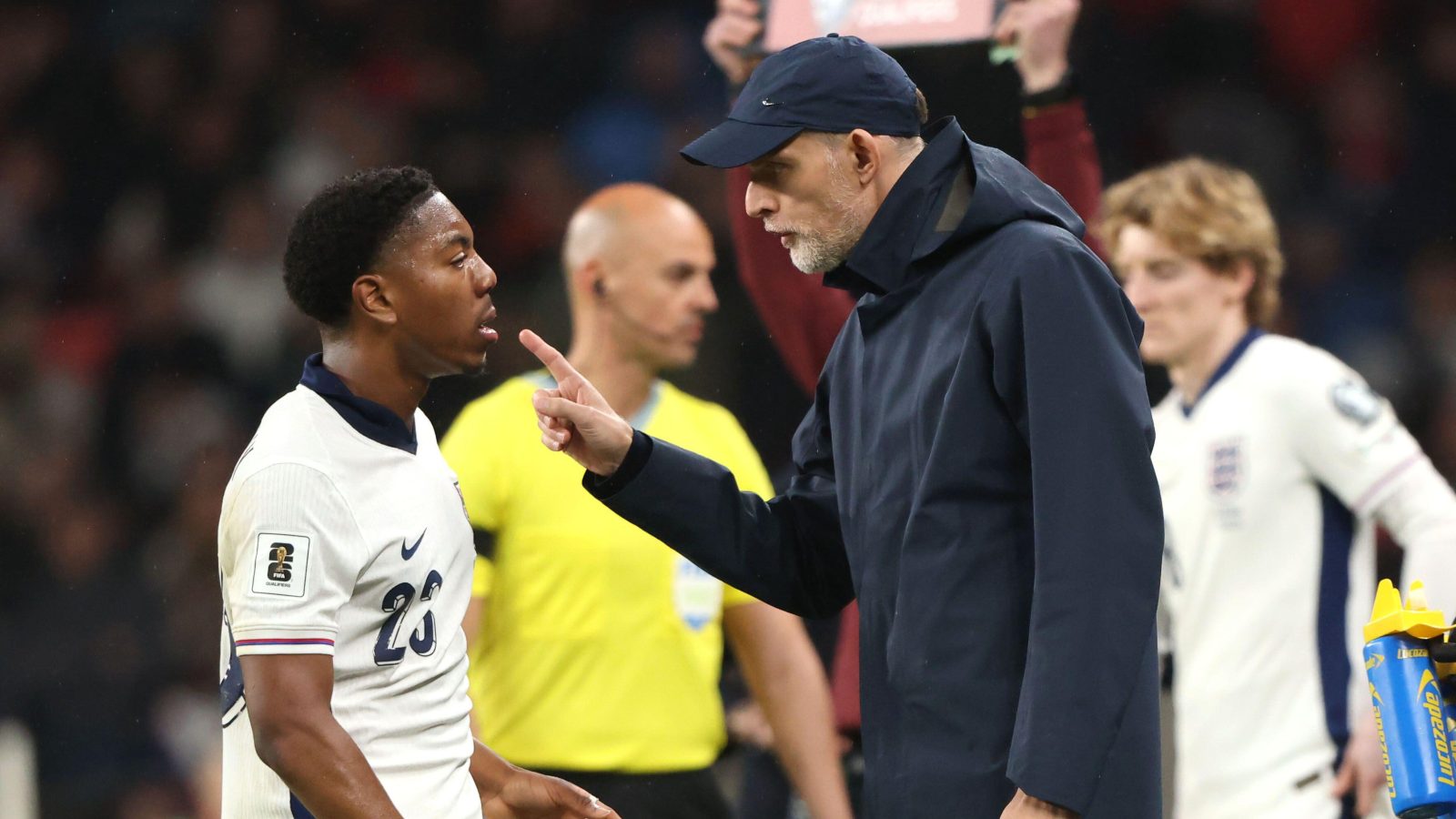 Thomas Tuchel and Myles Lewis Skelly