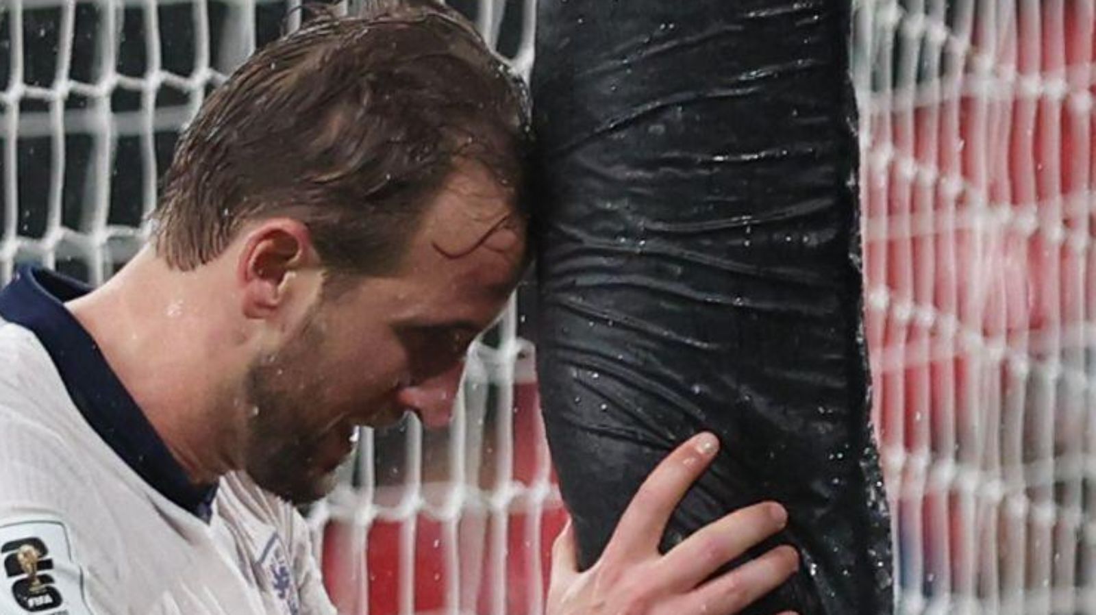 England striker Harry Kane reacts to a missed chance