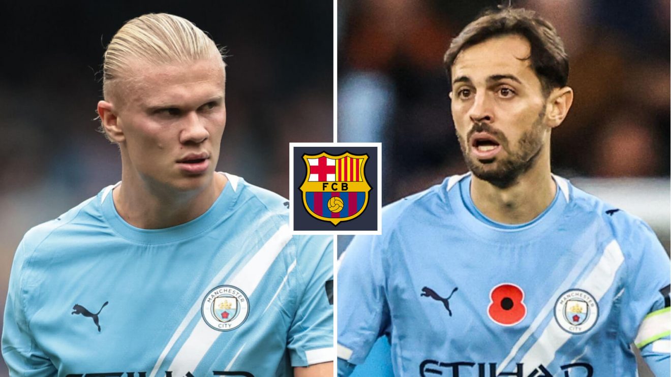 Man City duo Erling Haaland and Bernardo Silva