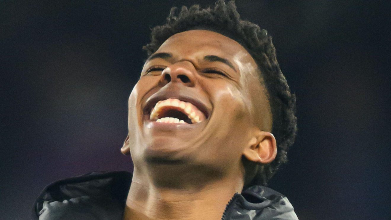 Chelsea forward Estevao after the match against Barcelona