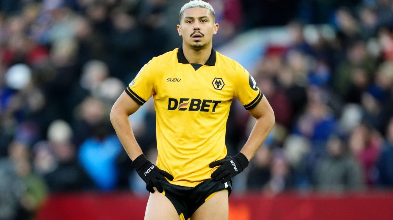 Wolves midfielder Andre looks dejected during a game