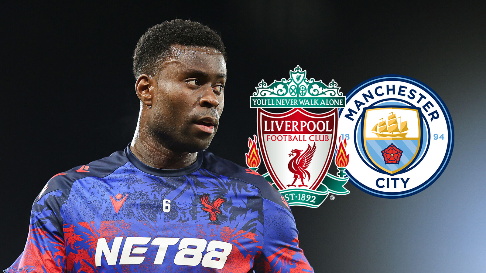 F365 Marc Guehi with Liverpool and Manchester City badges 1