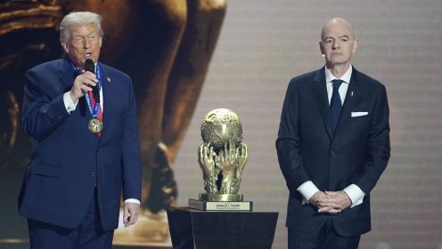 Infantino pledges football’s unswerving support to Trump – not in our f*cking name