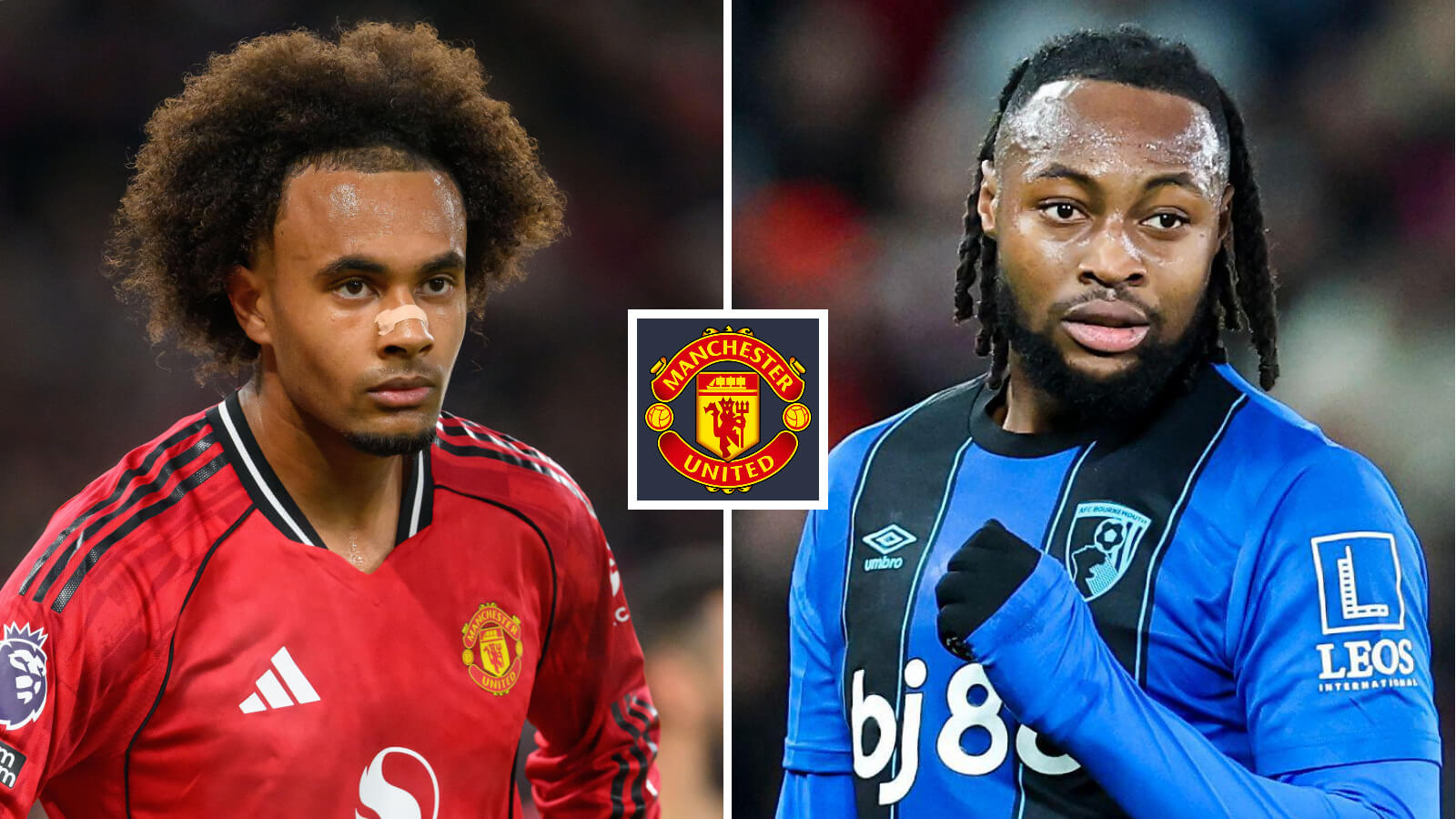 F365 Joshua Zirkzee Antoine Semenyo with Man utd badge 1