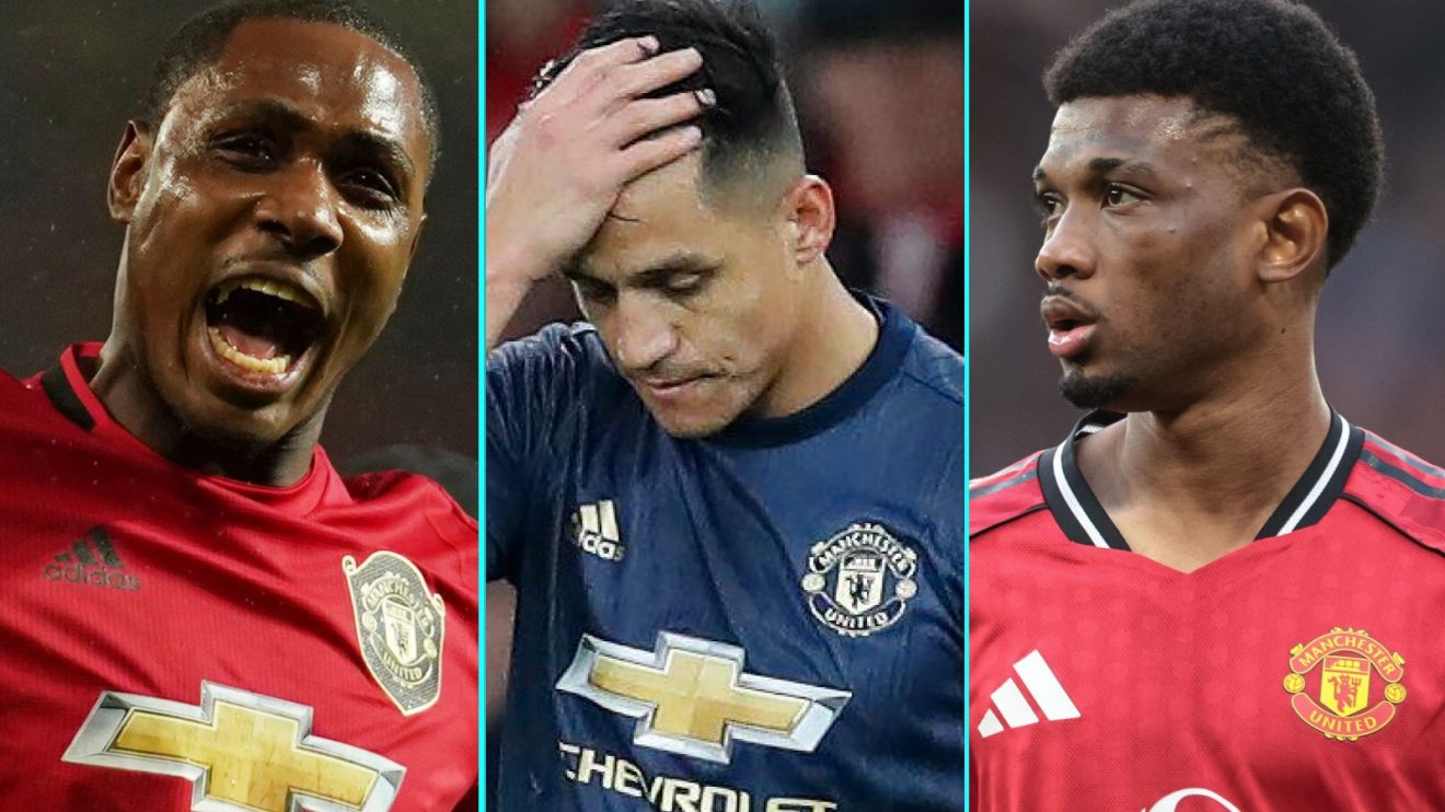 Manchester United January signings Odion Ighalo, Alexis Sanchez and Amad Diallo.
