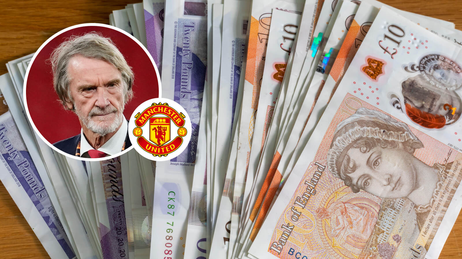 F365 %C2%A320 %C2%A310 pound note with Ratcliffe Man utd badge 1