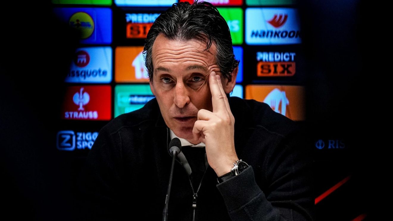 Aston Villa boss Unai Emery during a press conference