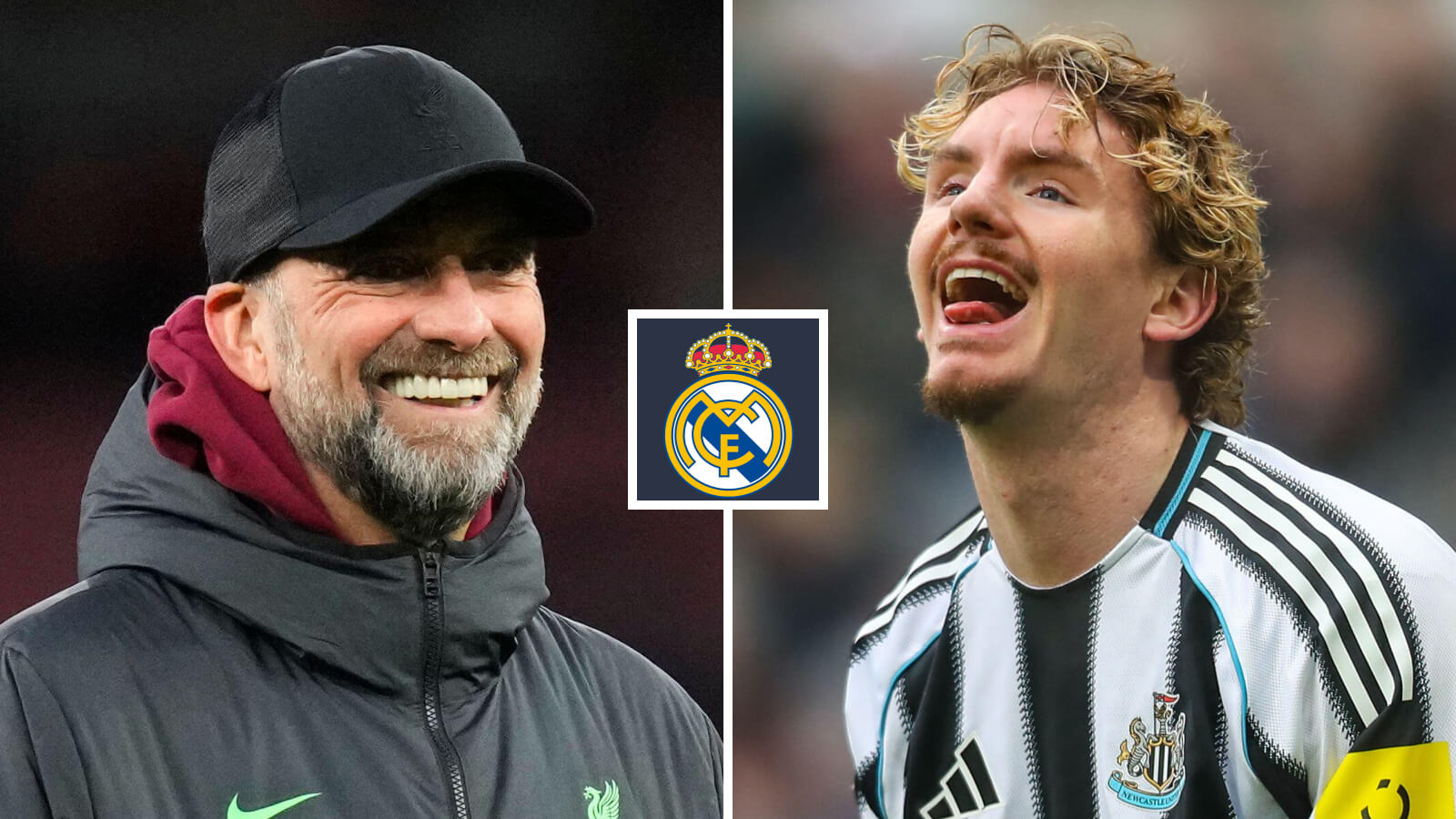 Two Images Collage Jurgen Klopp Nick Woltemade