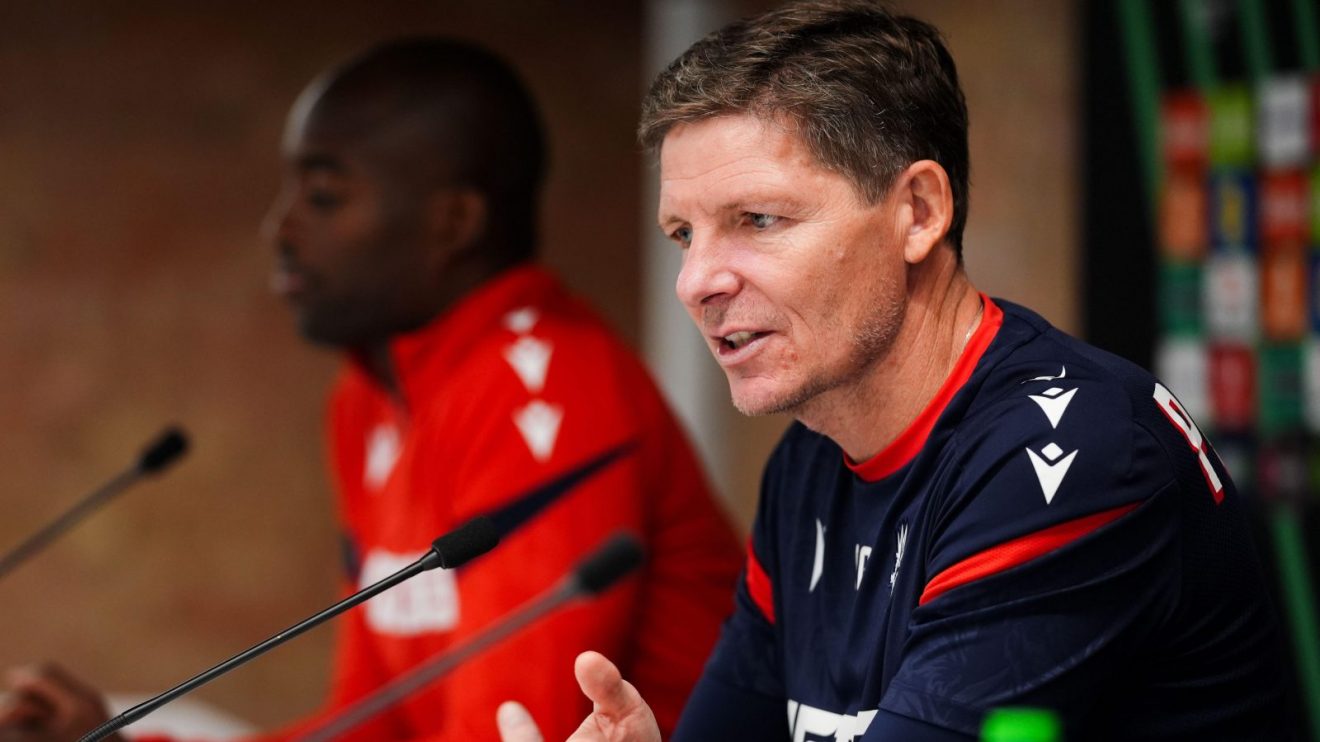 Oliver Glasner and Jean-Philippe Mateta