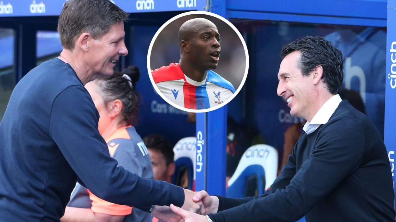 Oliver Glasner (left), Jean-Philippe Mateta (middle), Unai Emery (right)