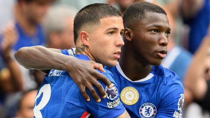 Enzo Fernandez and Moises Caicedo in action for Chelsea