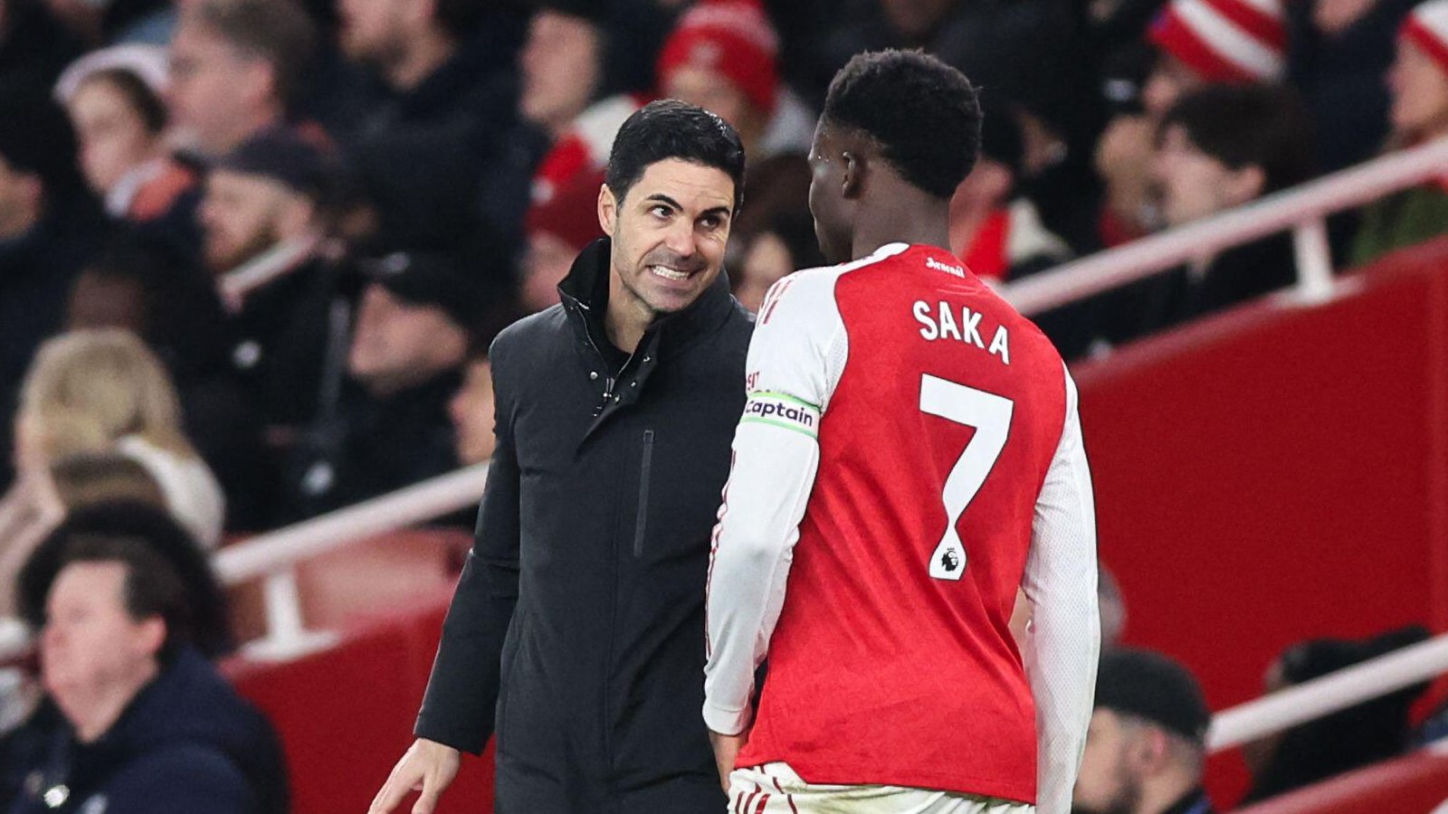 Mikel Arteta and Bukayo Saka 1