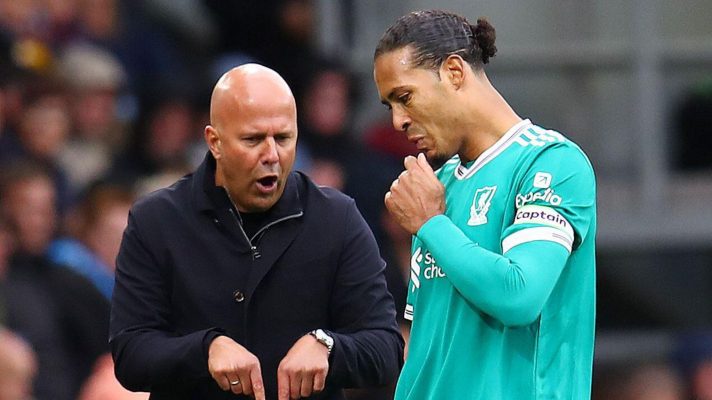 Liverpool duo Arne Slot and Virgil van Dijk