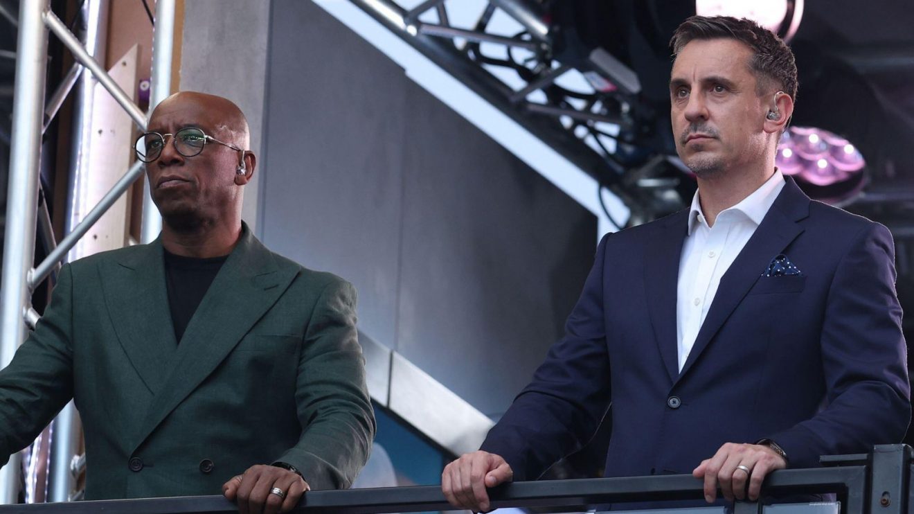 Man Utd legend Gary Neville and Ian Wright