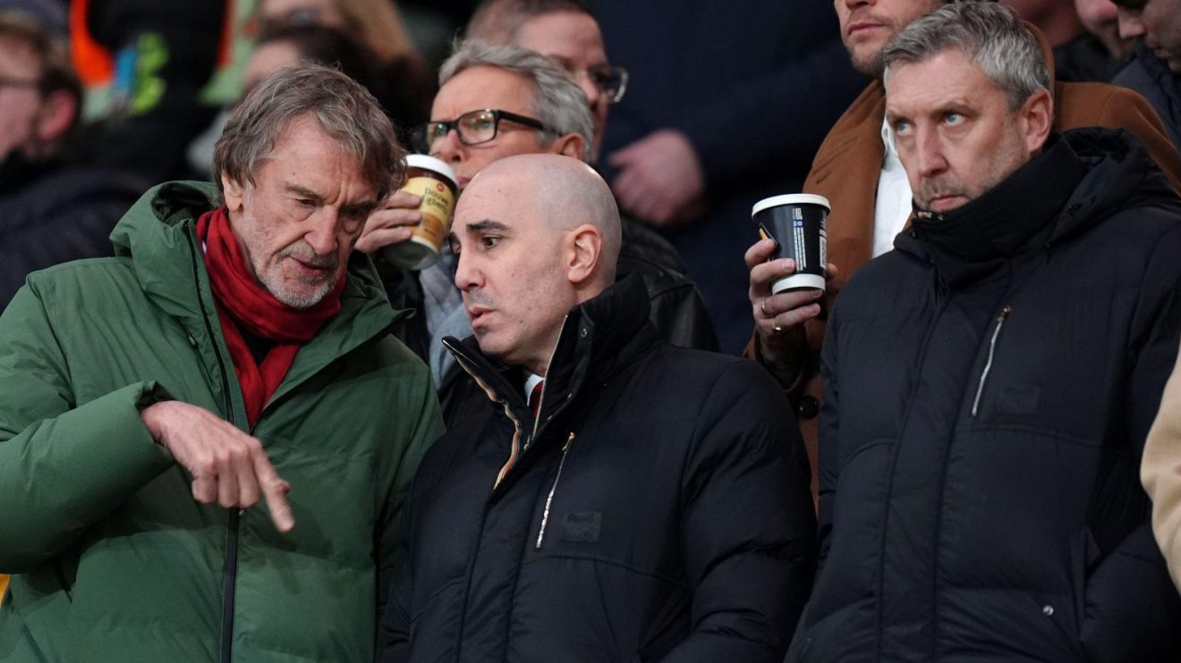 Male Utd chiefs Sir Jim Ratcliffe, Omar Berrada as well as Jason Wilcox