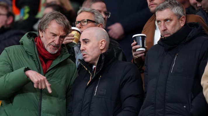 Man Utd chiefs Sir Jim Ratcliffe, Omar Berrada and Jason Wilcox