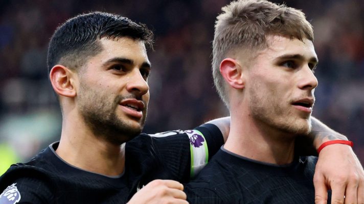 Spurs defenders Cristian Romero and Micky van de Ven celebrate a goal