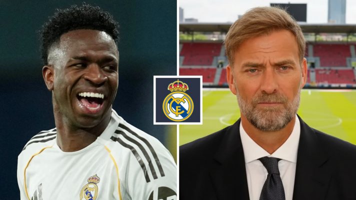 Ex-Liverpool boss Jurgen Klopp and Real Madrid winger Vinicius Junior