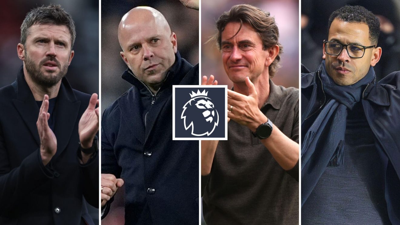 Michael Carrick. Arne Slot, Thomas Frank and Liam Rosenior.