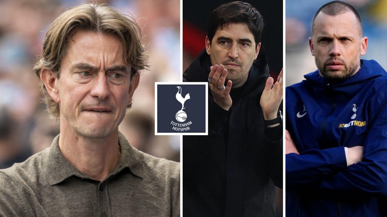 Former Tottenham boss Thomas Frank with Andoni Iraola and John Heitinga