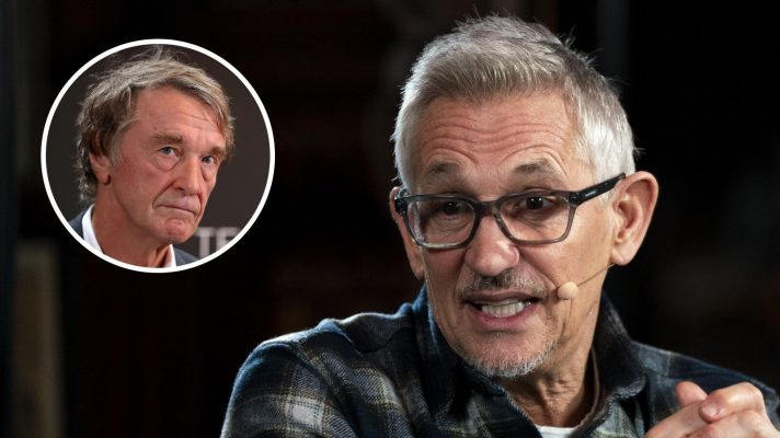 Man Utd co-owner Sir Jim Ratcliffe and Gary Lineker