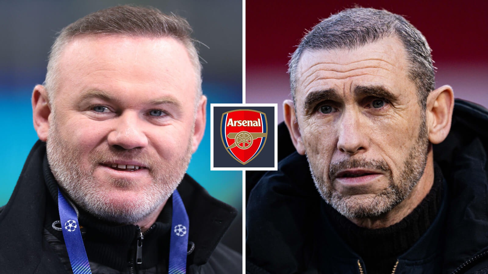 Two Images Collage Wayne Rooney Martin Keown 1