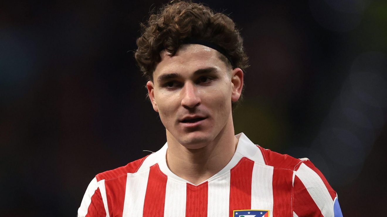 Arsenal target Julian Alvarez in action