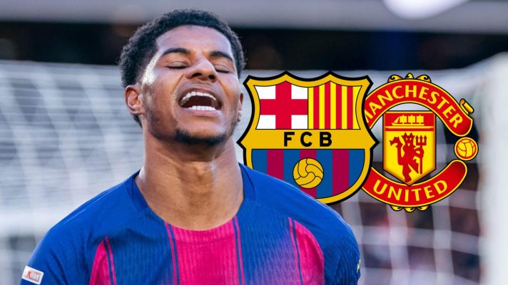 Man Utd loanee Marcus Rashford at Barcelona