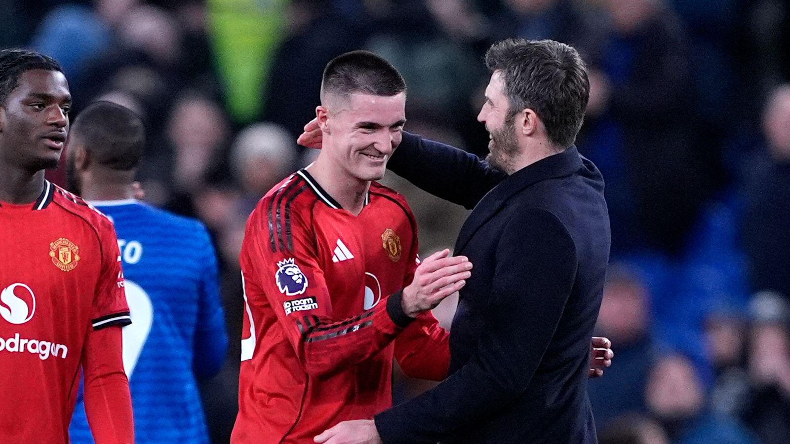 Benjamin Sesko and Michael Carrick