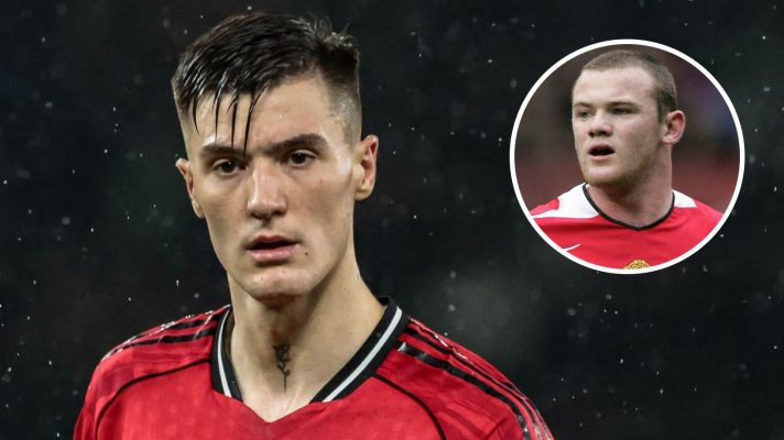 Benjamin Sesko and Wayne Rooney