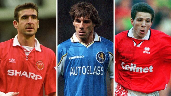 Eric Cantona, Gianfranco Zola and Juninho from the 90s