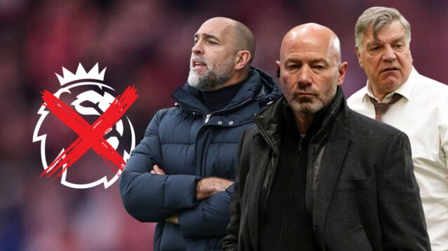 Sam Allardyce, Alan Shearer and Igor Tudor