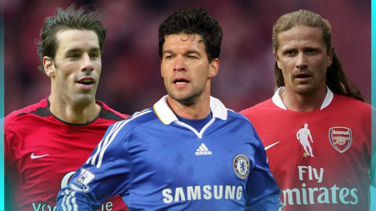Michael Ballack, Emmanuel Petit and Ruud van Nistelrooy.