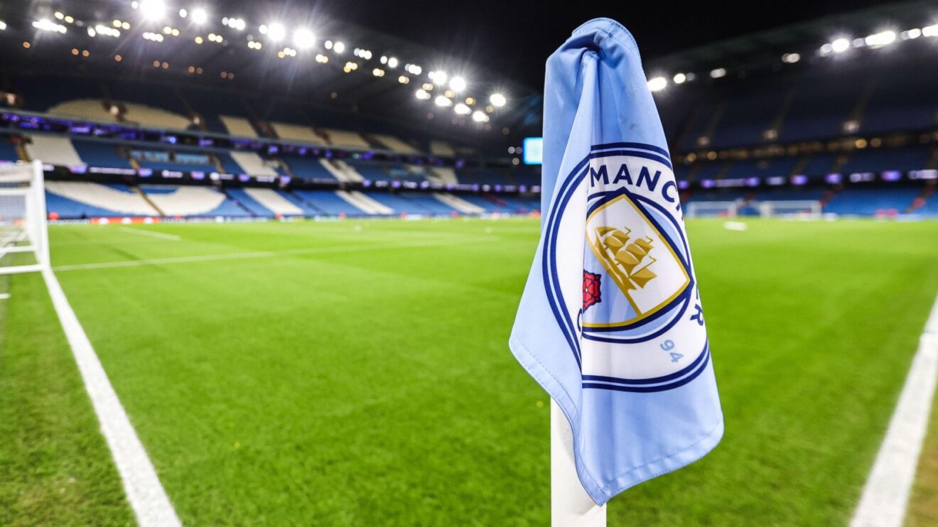 A Manchester City flag.