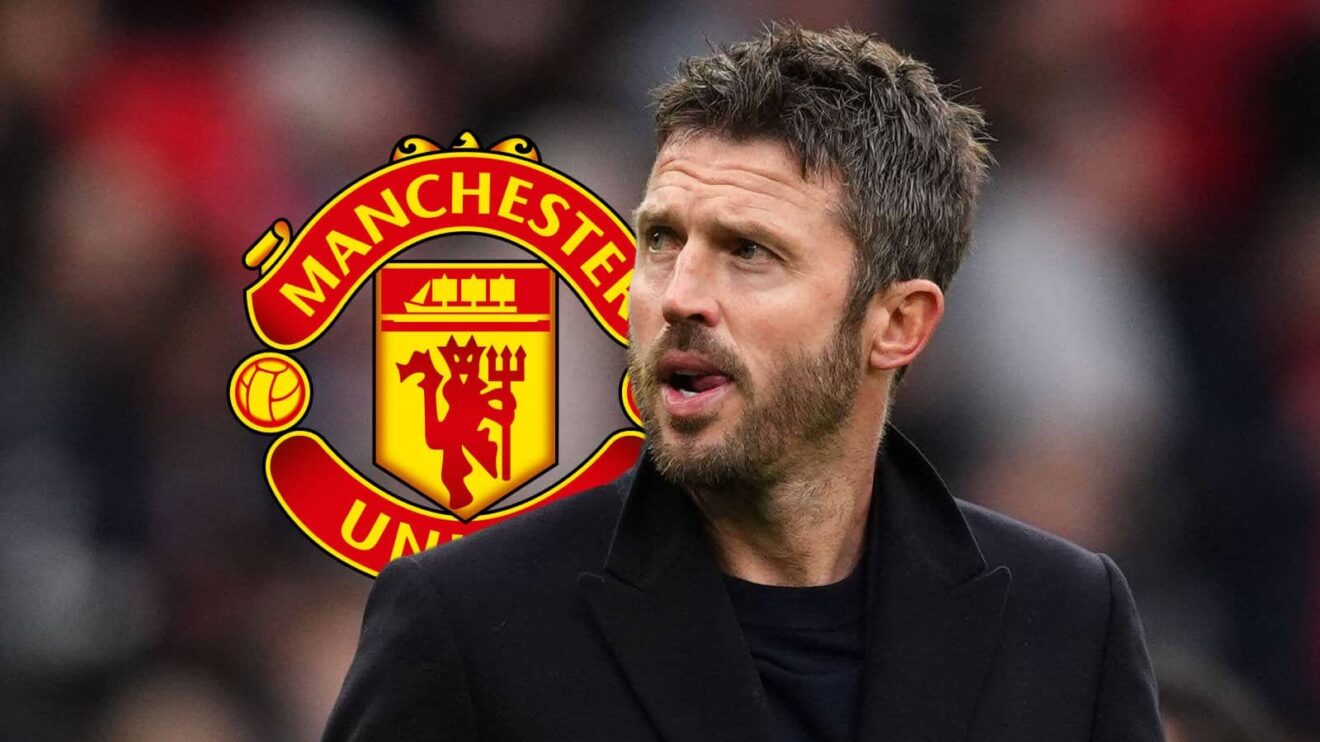 Manchester Joined badge next off to interim manager Michael Carrick - copyright F365