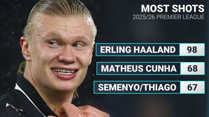 Erling Haaland stats graphic