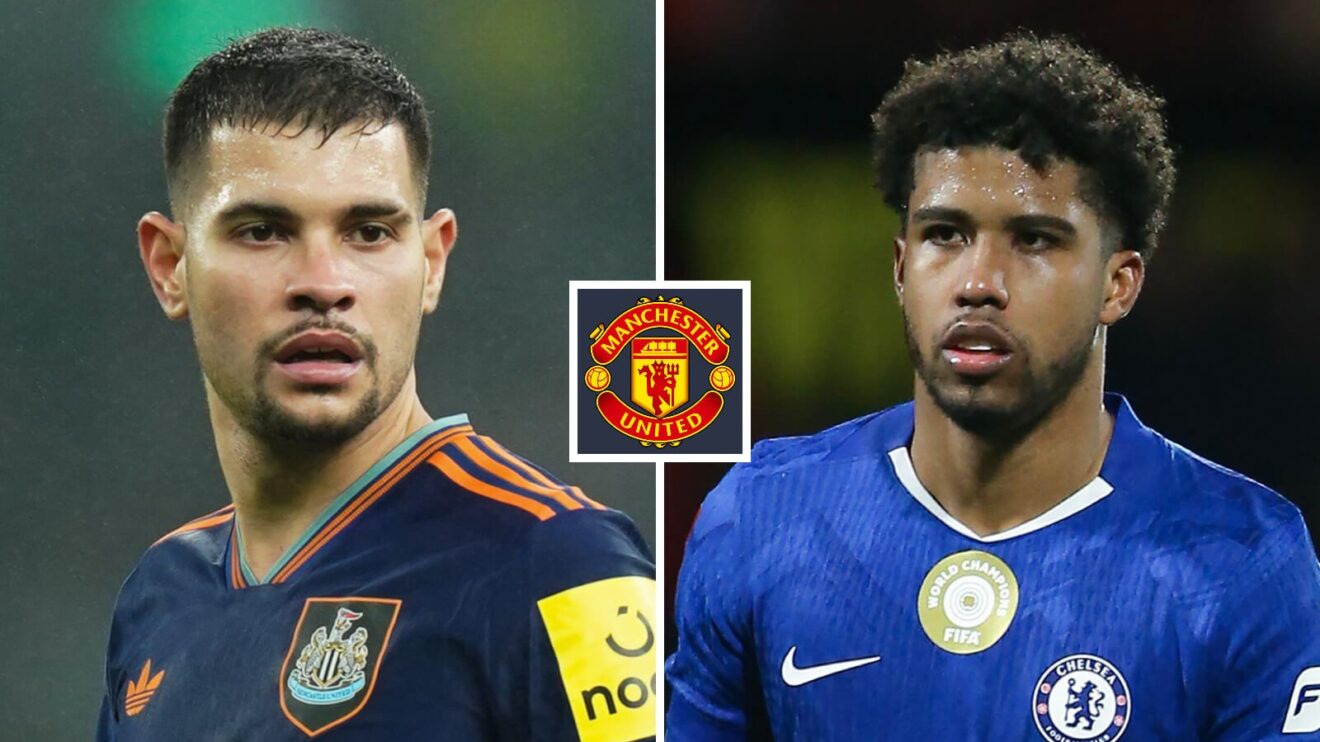 Man Utd transmit targets Bruno Guimaraes and also Andrey Santos