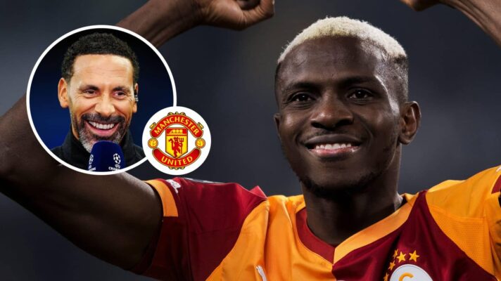 Rio Ferdinand, Manchester United and Galatasaray striker Victor Osimhen - copyright Football365