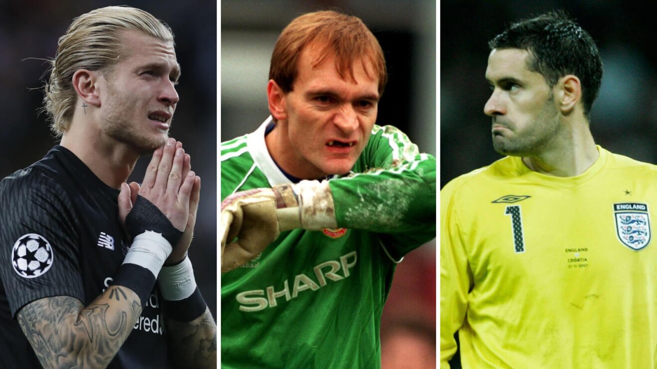 Loris Karius, Jim Leighton, and Scott Carson.