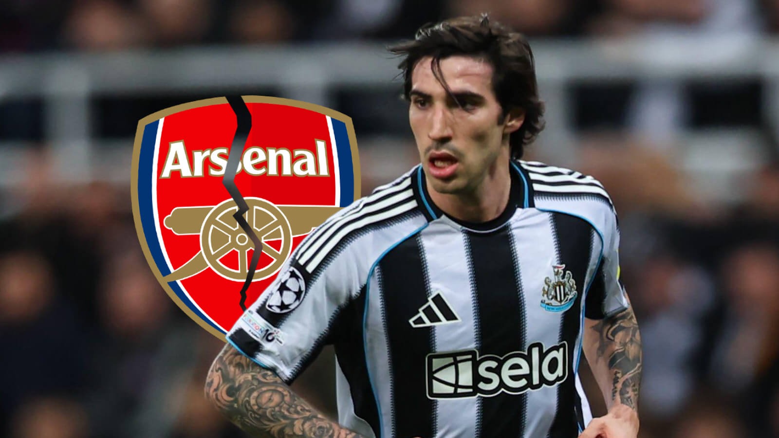 F365 Sandro Tonali with Cracked Arsenal badge 1