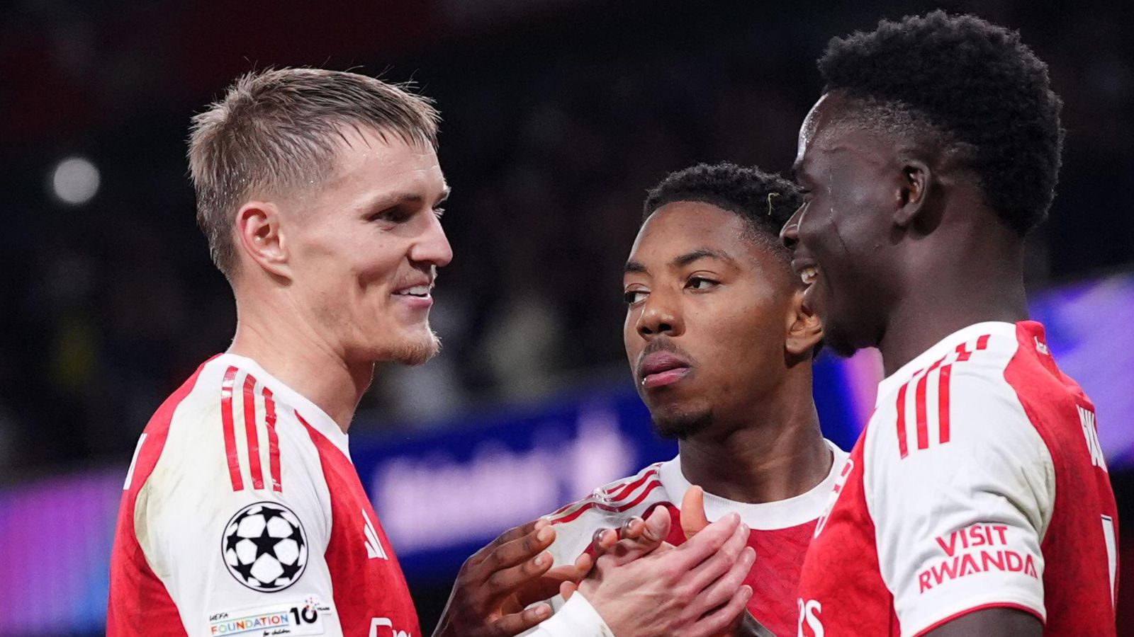 Odegaard Lewis Skelly and Saka