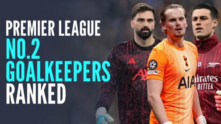 Giorgi Mamardashvili, Kepa Arrizabalaga and Antonin Kinsky with the text: PREMIER LEAGUE NO.2 GOALKEEPERS RANKED