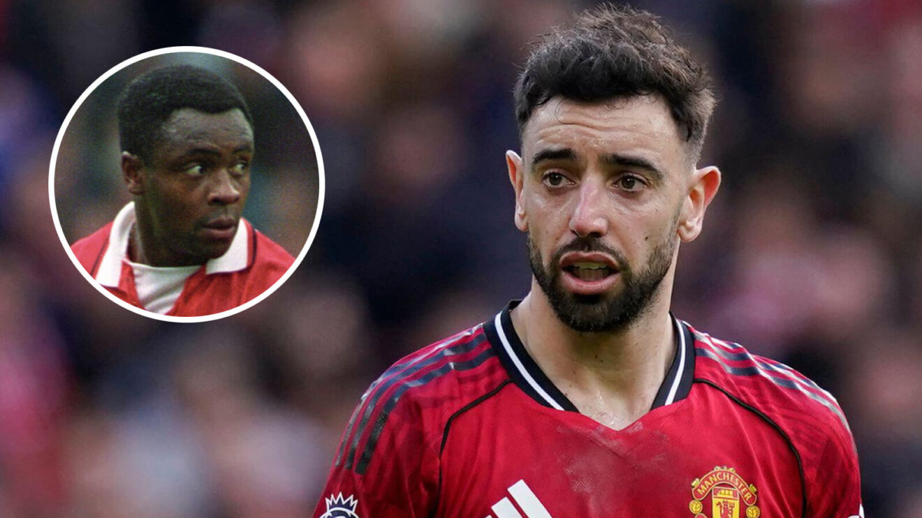 Bruno Fernandes and, inset, Paul Parker